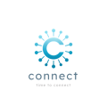 OCS DIGI SPACE digital marketing company logo with connected network design and tagline “Time to Connect.